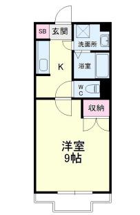 プロムナードI(1K/4階)の間取り写真