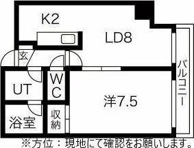 フォーシーンBLD(1LDK/7階)の間取り写真