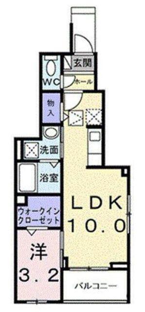 ヒカルサ大宮南中丸ノ―スII(1LDK/1階)の間取り写真