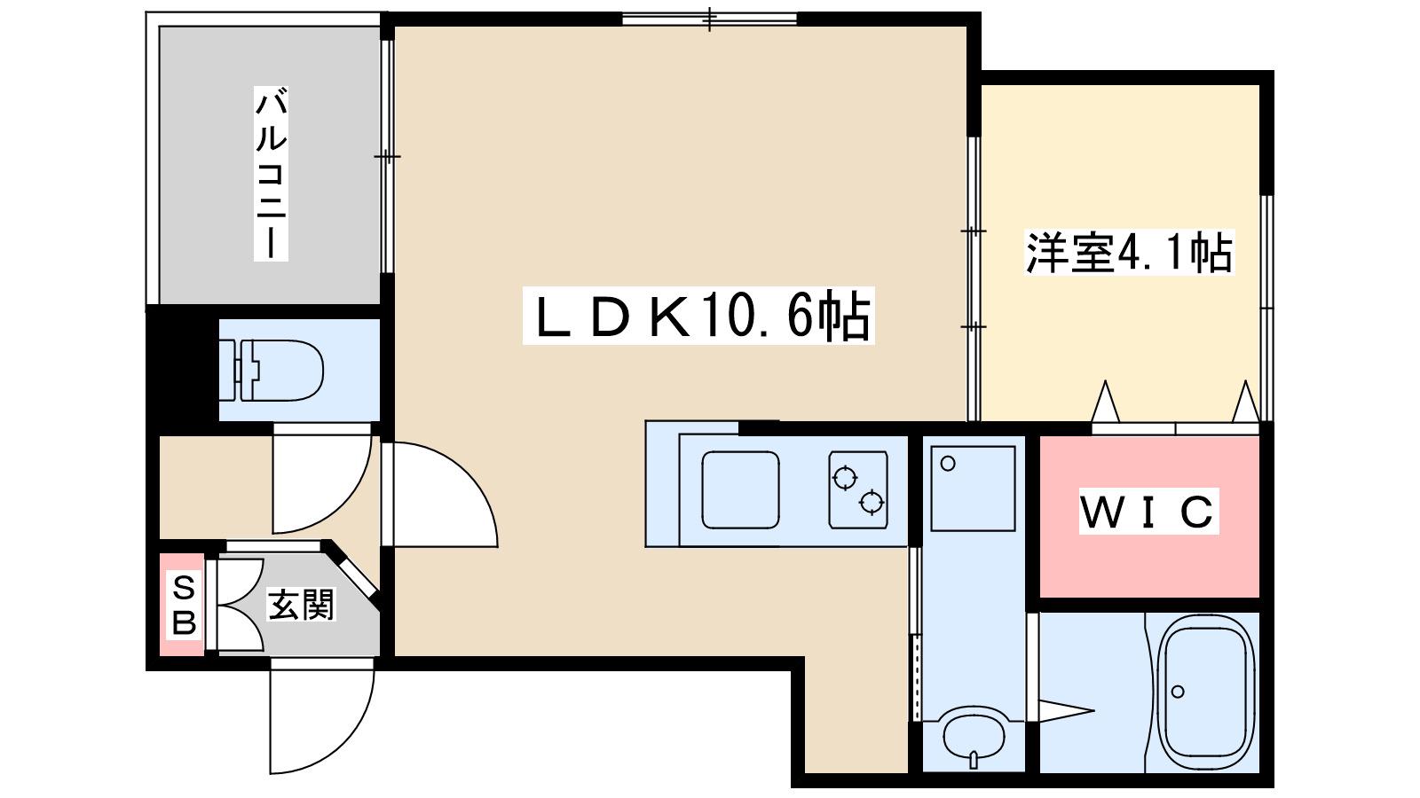 パラシオ柴島(1LDK/2階)の間取り写真