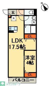 イーグルワン(1LDK/3階)の間取り写真