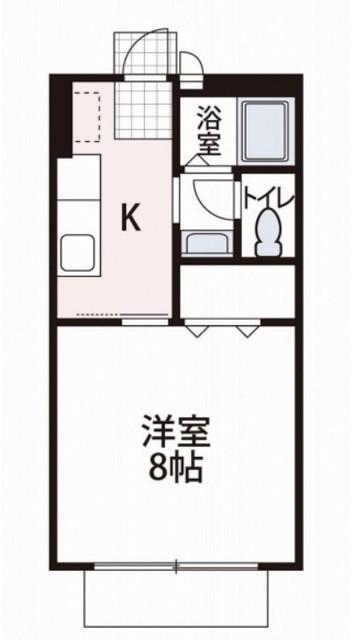 KSコートクレオI番館(1K/2階)の間取り写真