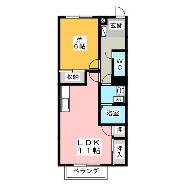 パルティーベヒルズ(1LDK/2階)の間取り写真