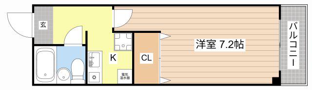 T・Oコーポ石山A棟(1K/3階)の間取り写真