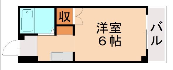 サンドミール春日(1K/3階)の間取り写真