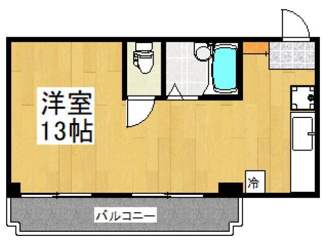 ランドフォレスト所沢(ワンルーム/3階)の間取り写真