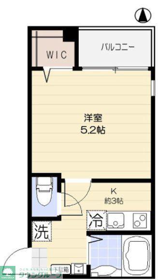 コワンドリュ北戸田(1K/2階)の間取り写真