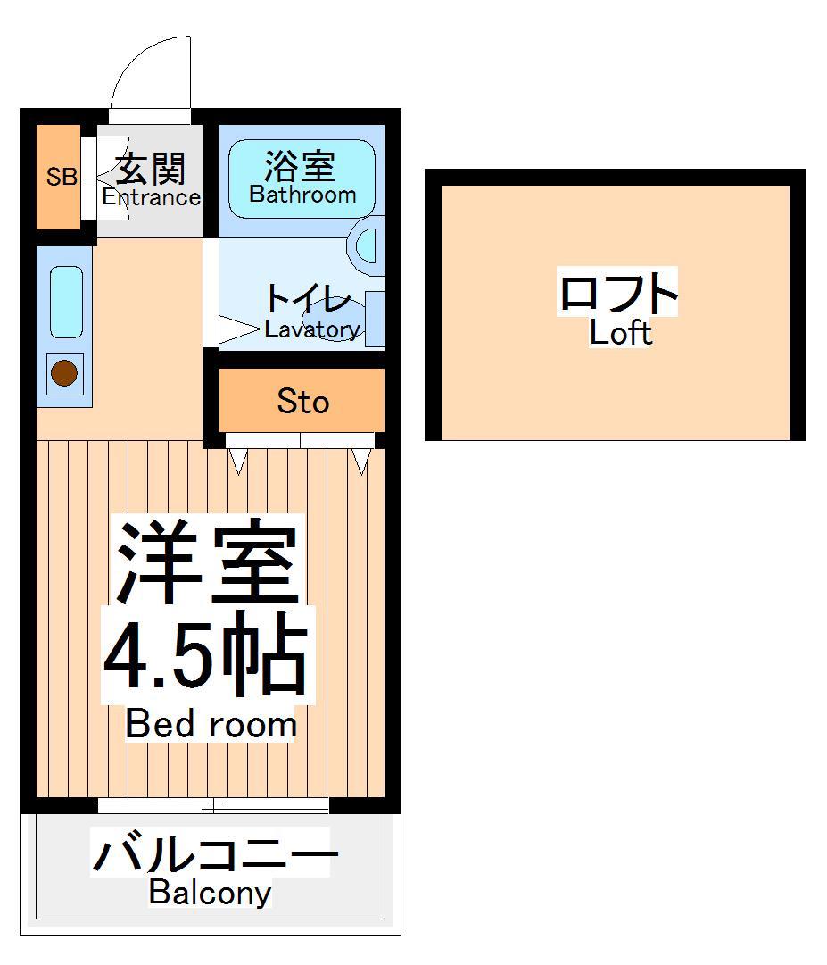 メゾンイチゴ(ワンルーム/2階)の間取り写真
