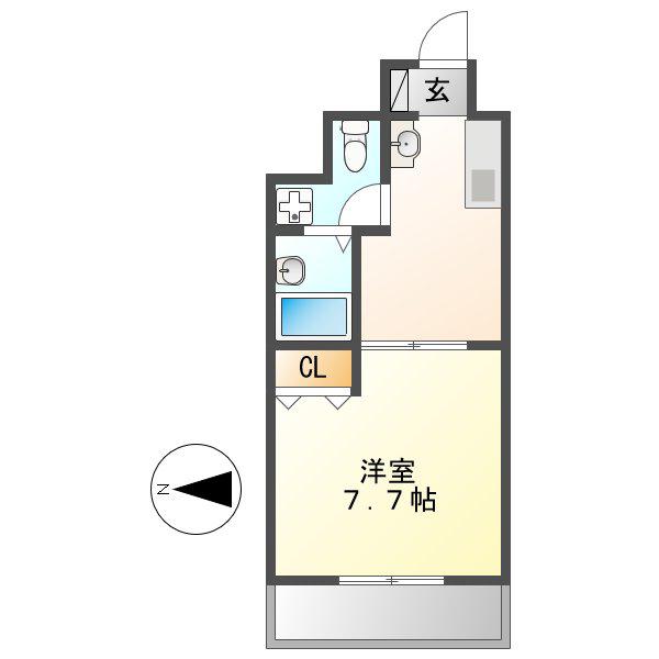 TSDREAM名駅(1K/9階)の間取り写真