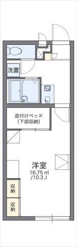 レオパレスチェリ(1K/1階)の間取り写真