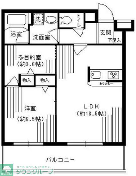ルミエール妙蓮寺II(1LDK/1階)の間取り写真