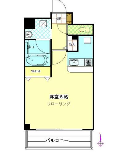 リバストーン神大寺VII(ワンルーム/3階)の間取り写真