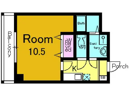 ラカーサ山科(1K/5階)の間取り写真