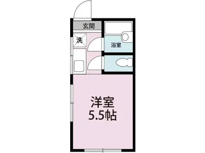 シュガーハウス 壱号館(ワンルーム/2階)の間取り写真