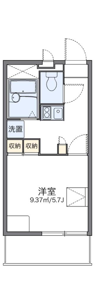 レオパレスエルザ1(1K/2階)の間取り写真