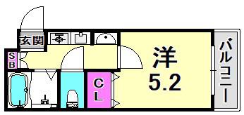 ステラハウス15(1K/1階)の間取り写真