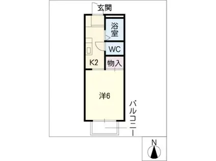 アーバンライフ太田(1K/2階)の間取り写真