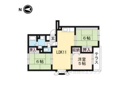 エミネンス西方(3LDK/3階)の間取り写真