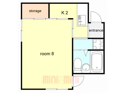 入山文化(1K/2階)の間取り写真