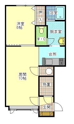 ライフステージホープⅥ(1LDK/2階)の間取り写真
