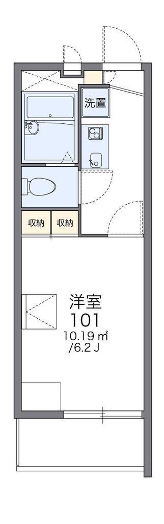 レオパレス東中島(1K/3階)の間取り写真