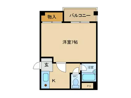 プランドールSAKAE(1K/3階)の間取り写真