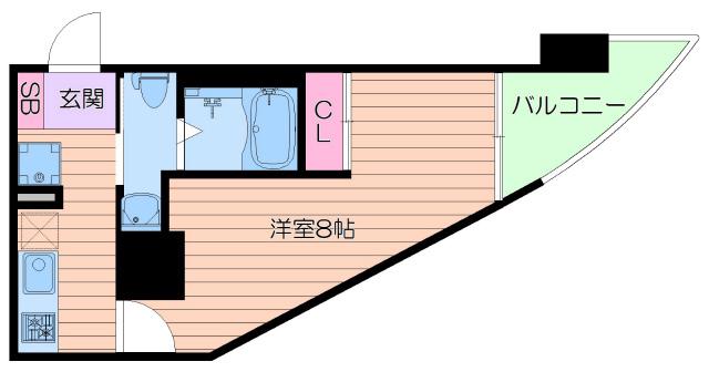 セレニテ本町グランデ(1K/11階)の間取り写真