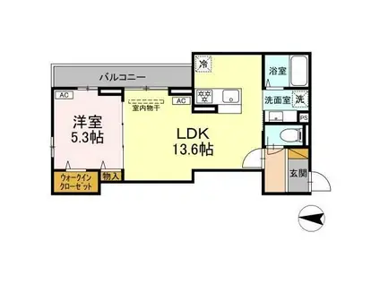 D-SOLACE幕張本郷1丁目(1LDK/3階)の間取り写真