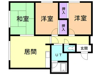 アーバンヴィラ(3LDK/1階)の間取り写真
