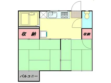 いずみ荘(2K/2階)の間取り写真