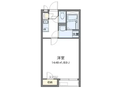 クレイノさんふらわー入谷(1K/1階)の間取り写真