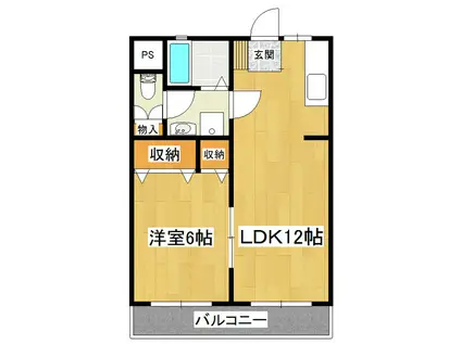 シャトレKT(1LDK/3階)の間取り写真