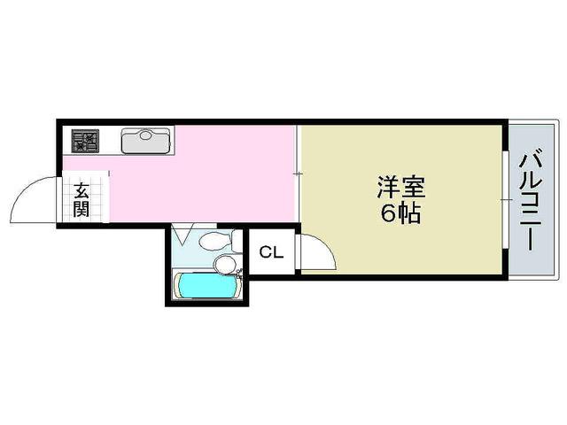 アーバンハイツ(1K/1階)の間取り写真
