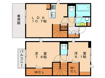 メゾンドエテ(2LDK)の間取り写真