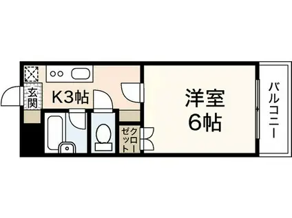 AMALFI90(1K/4階)の間取り写真