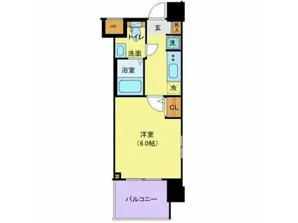 ジェノヴィア白金台グリーンヴェール(1K/9階)の間取り写真