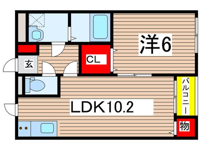 メゾンドゥ・レーブありさ(1LDK/1階)の間取り写真