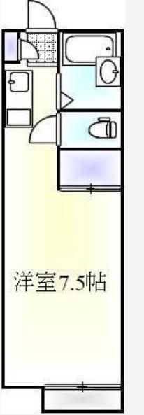 サンビレッジ(ワンルーム/2階)の間取り写真