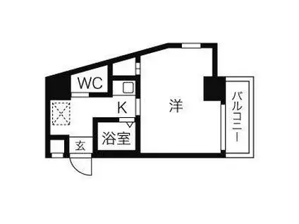 ドール新栄(1K/2階)の間取り写真