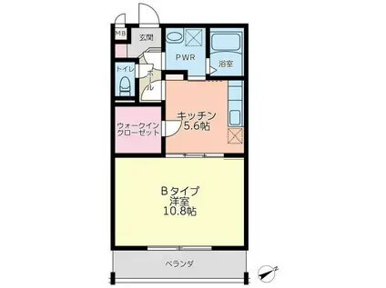 コンフォール(1DK/1階)の間取り写真