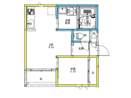REGALEST楠(1LDK/2階)の間取り写真