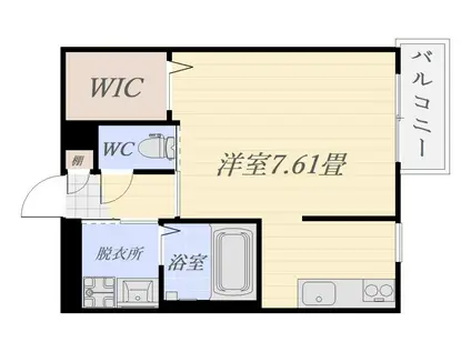 ロゼスタ(ワンルーム/3階)の間取り写真