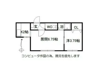 メゾンド・J(1DK/3階)の間取り写真