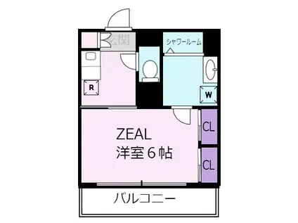 富士見ハイム(1K/3階)の間取り写真