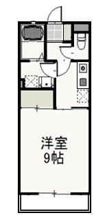 カーサシエテ(1K/1階)の間取り写真