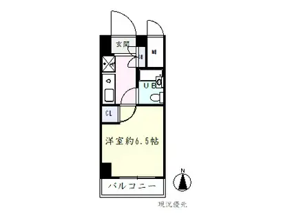 ホーユウコンフォルト愛宕大橋(1K/6階)の間取り写真