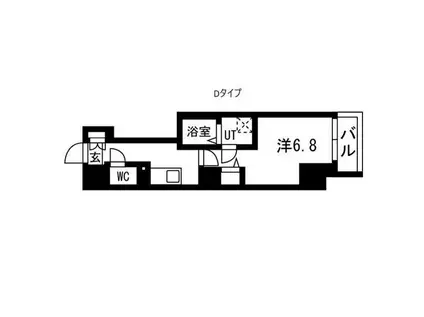 トラディス秋葉原(1K/10階)の間取り写真