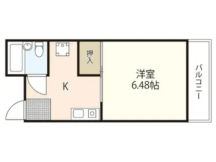 MSビル 南竹屋(1K/4階)の間取り写真