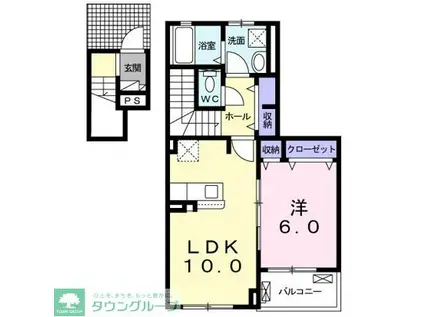 オキ テラス(1LDK/2階)の間取り写真