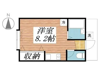 コーポ葵(ワンルーム/1階)の間取り写真